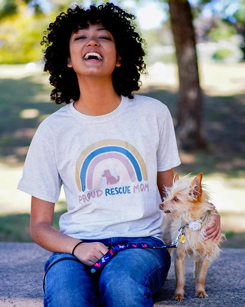 Pawz + Best Friends Proud Rescue Mom Oatmeal Tee sold by PAWZ product image thumbnail 2