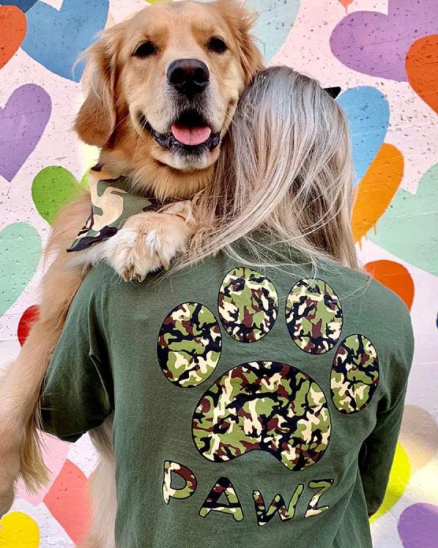 Camo Print Olive Long Sleeve sold by PAWZ