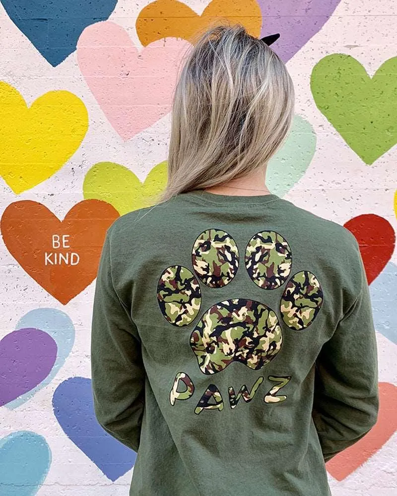 Camo Print Olive Long Sleeve sold by PAWZ product image thumbnail 2