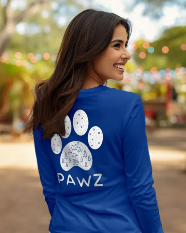 Pawz White Scenic Long Sleeve T-Shirt sold by PAWZ