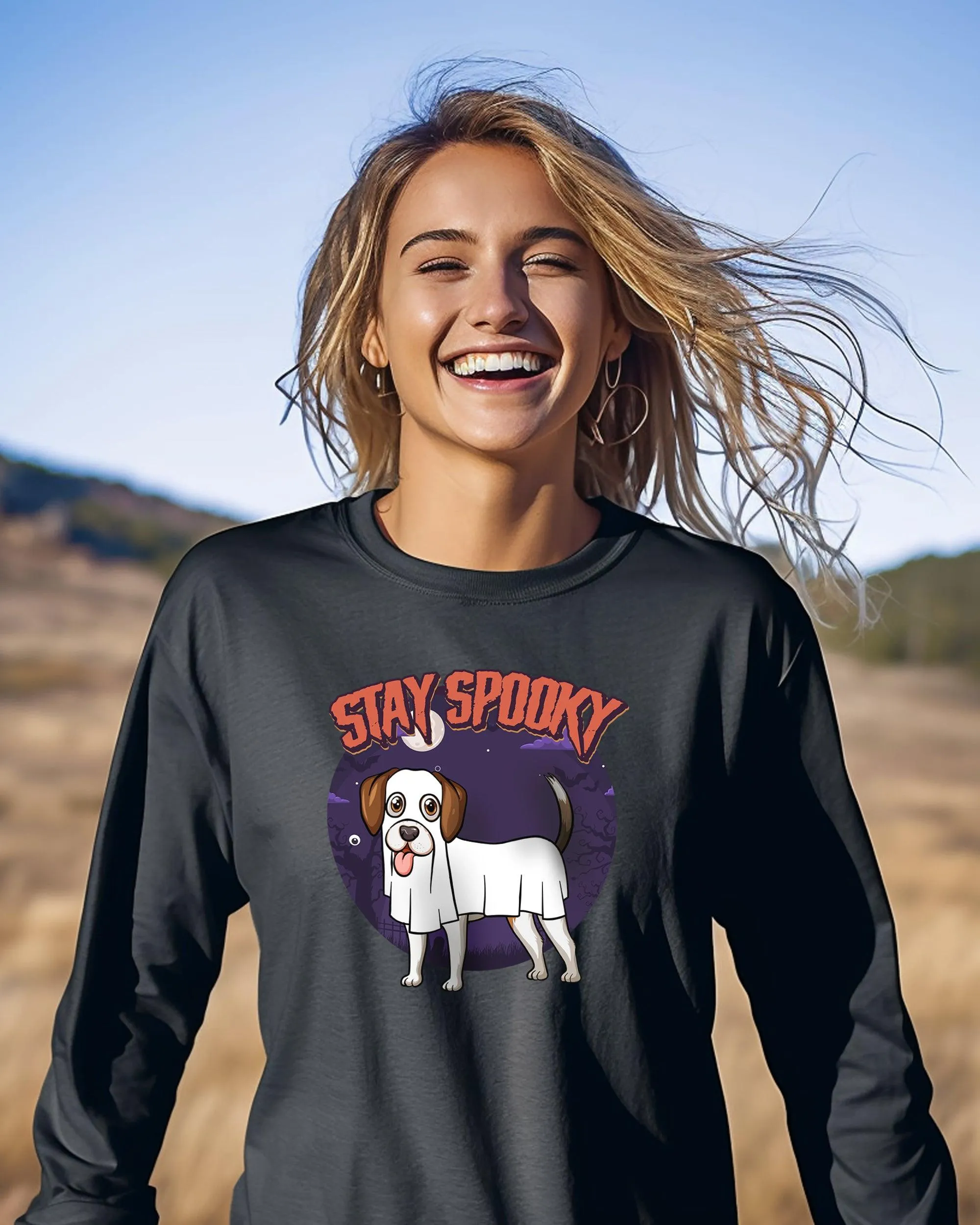 Stay Spooky Long Sleeve T-Shirt sold by PAWZ product image thumbnail 2