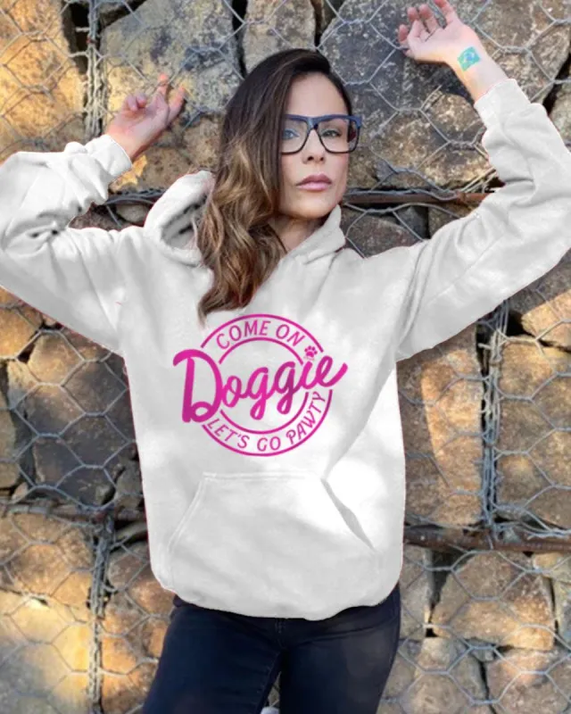 Come On Doggie Let's Go Pawty Hoodie sold by PAWZ