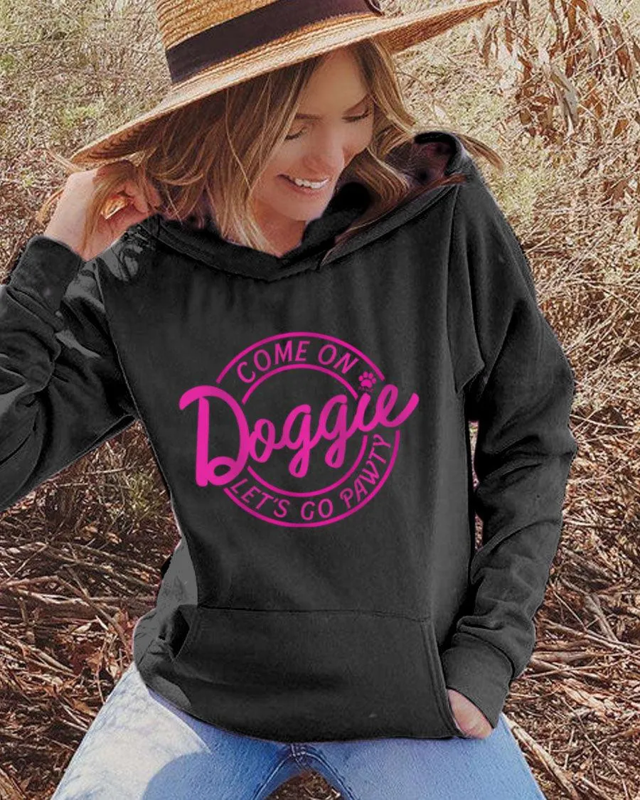 Come On Doggie Let's Go Pawty Hoodie sold by PAWZ product image thumbnail 2