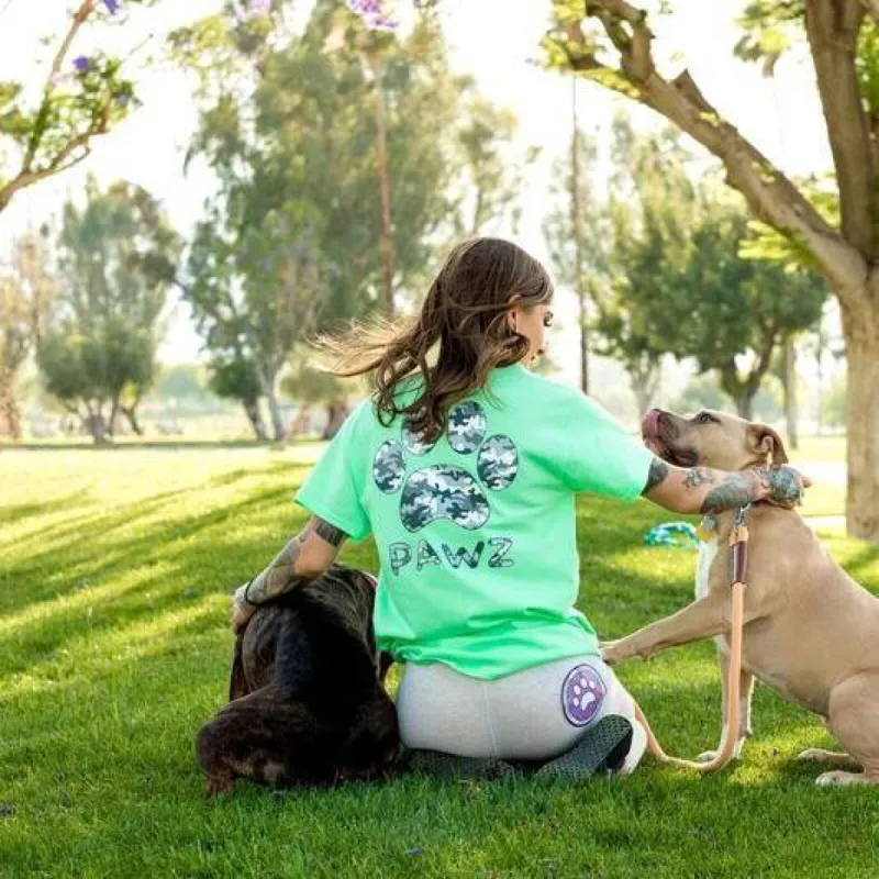 Black & White Camo Back Print Tee sold by PAWZ