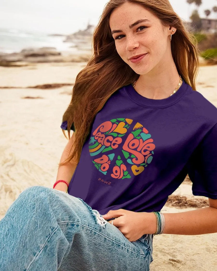 Peace, Love, & Dogs Tee sold by PAWZ product image thumbnail 2