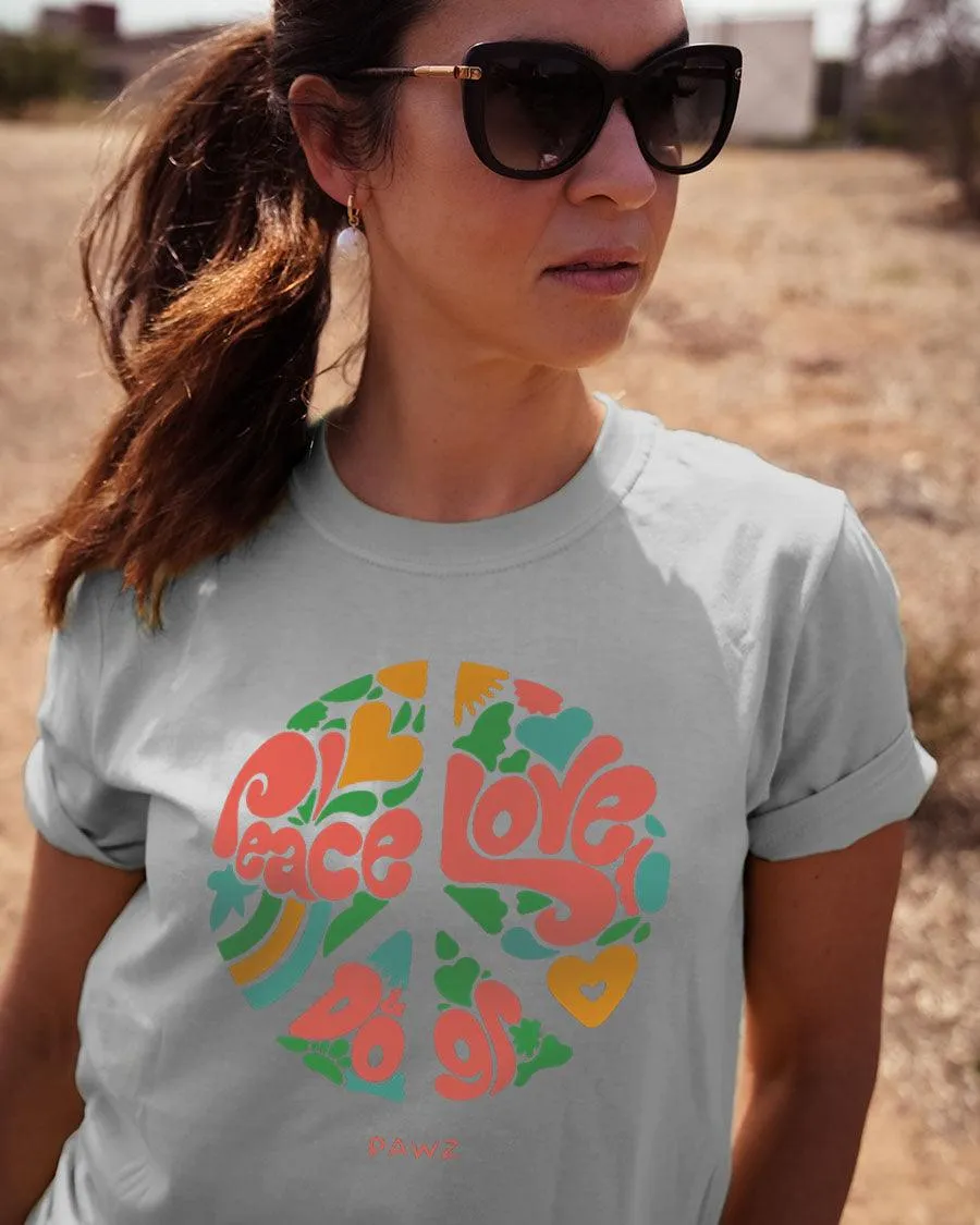 Peace, Love, & Dogs Tee sold by PAWZ