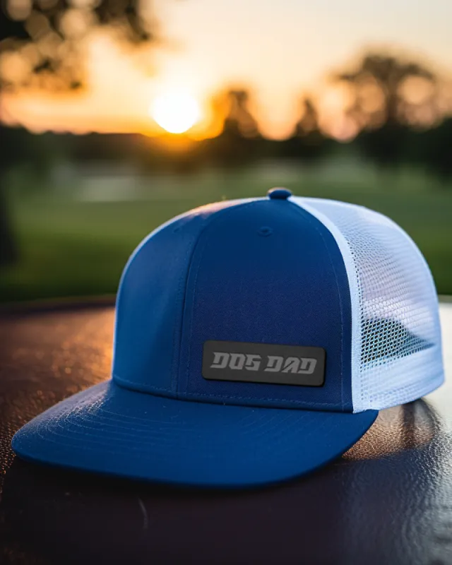 Boosted Dog Dad Side Tab Patch Flatbill Hats sold by PAWZ