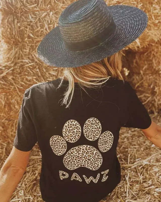 Cheetah Print Black Tee sold by PAWZ
