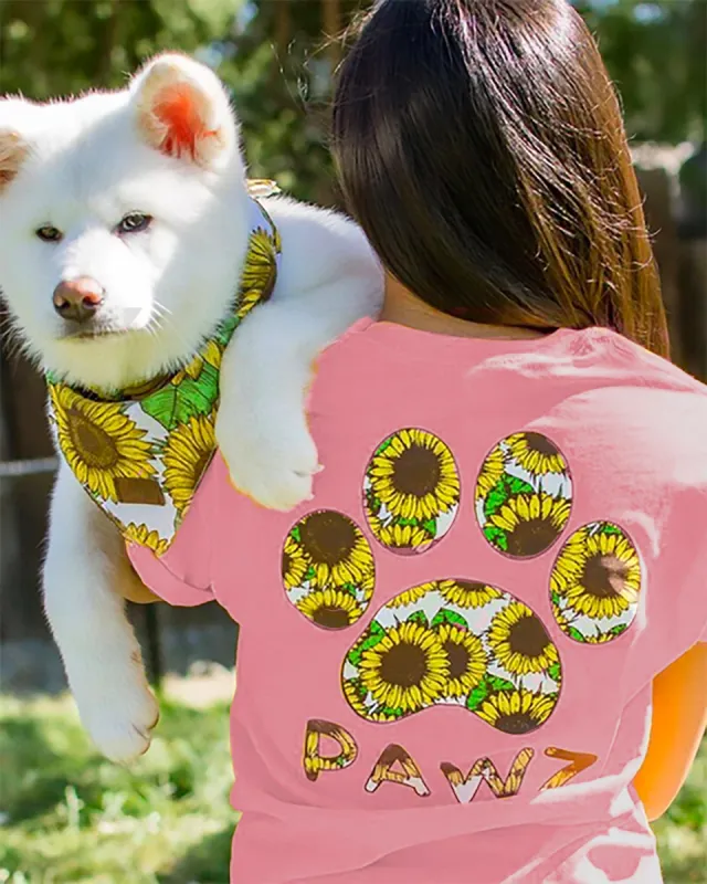 Short Sleeve Sunflower Print sold by PAWZ