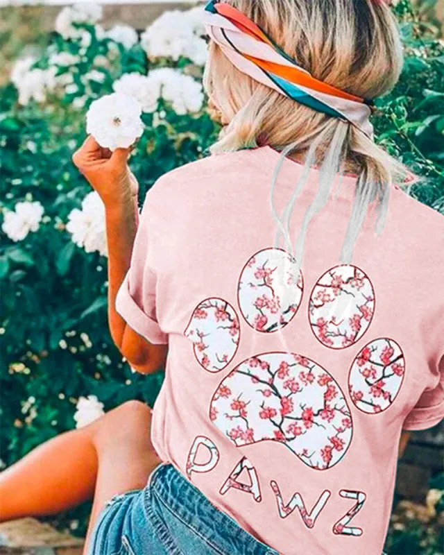 Lagoon Cherry Blossom Print Tee sold by PAWZ