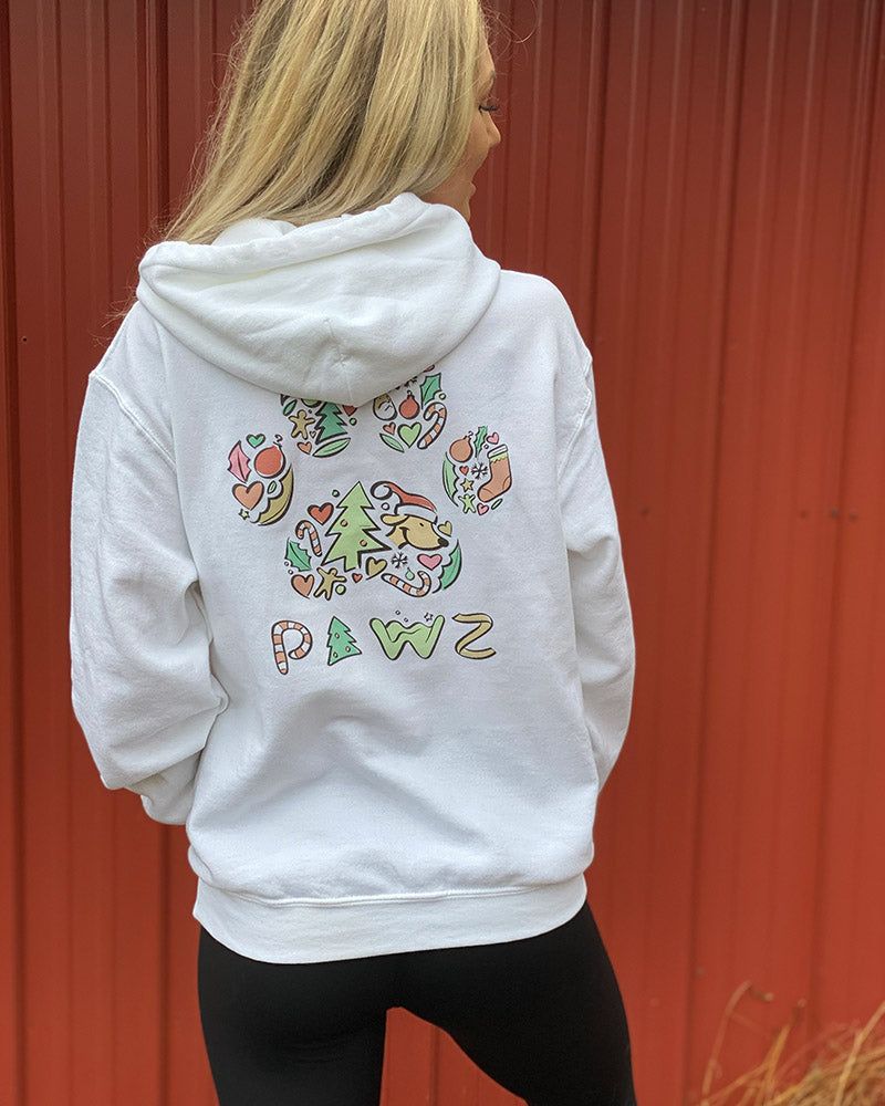 Whimsical Christmas White Hoodie sold by PAWZ product image thumbnail 2