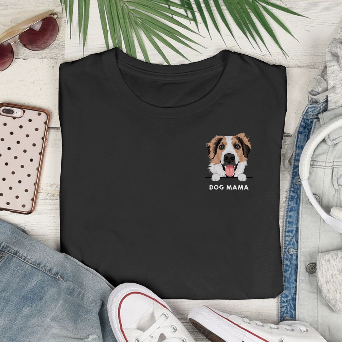 Custom Dog Mama Personalized T-shirt sold by PAWZ product image thumbnail 5