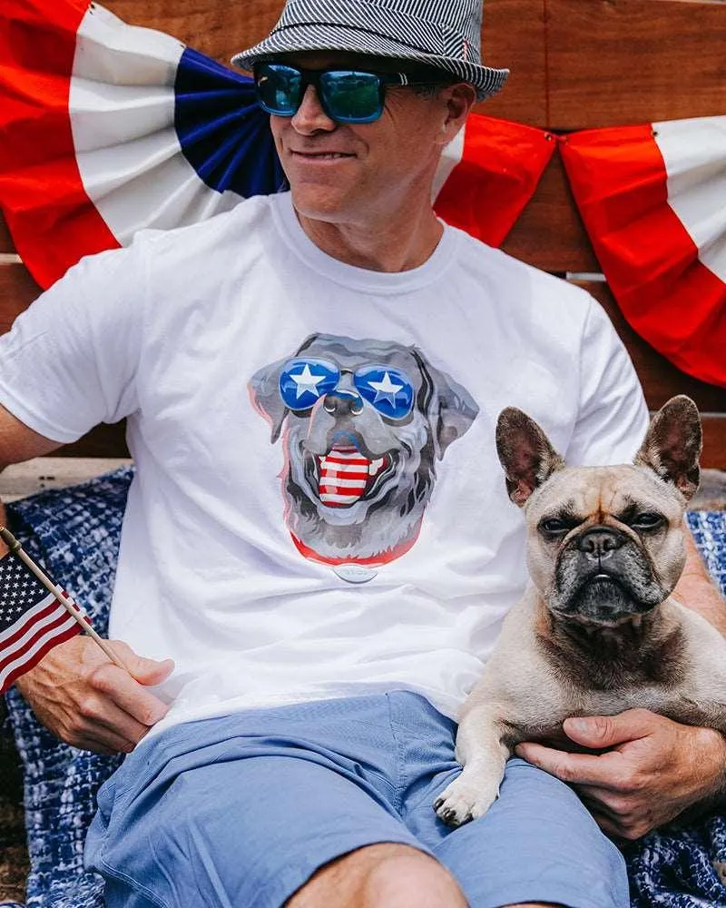 Freedom Pup White Tee sold by PAWZ product image thumbnail 2