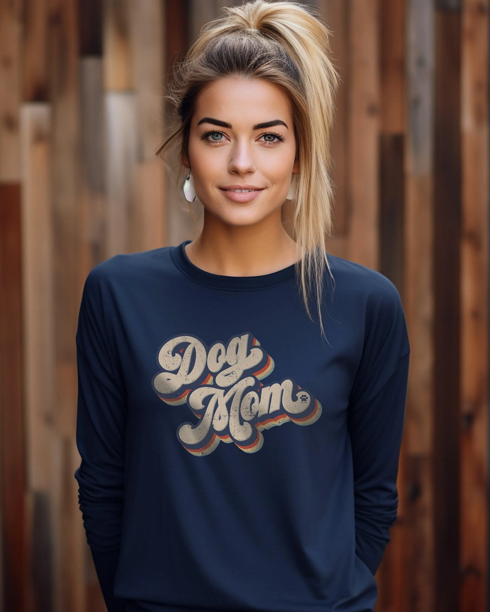 Dog Mom Retro Long Sleeve sold by PAWZ product image thumbnail 4