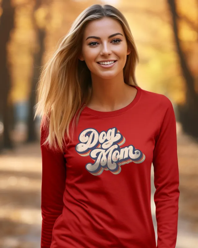 Dog Mom Retro Long Sleeve sold by PAWZ