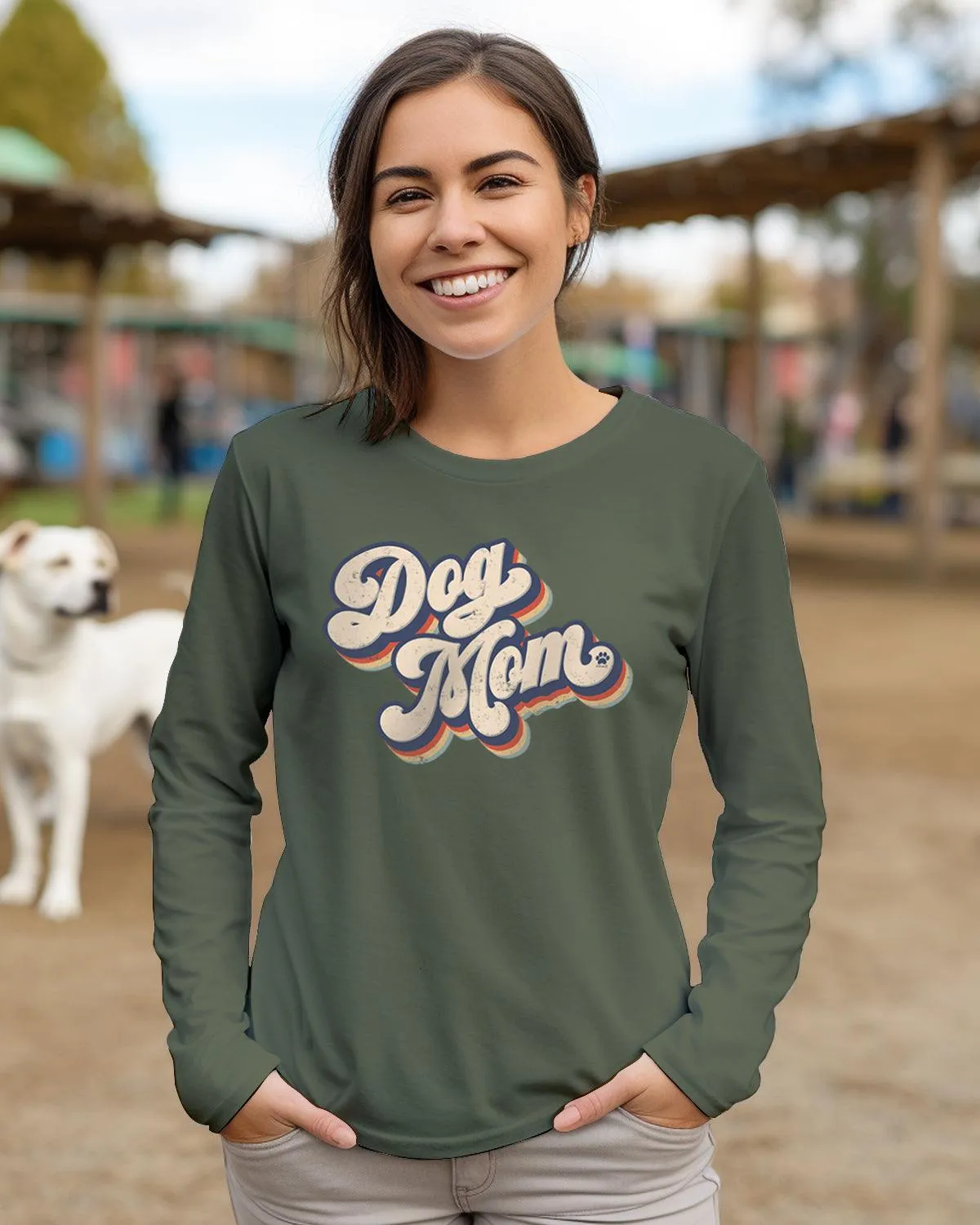 Dog Mom Retro Long Sleeve sold by PAWZ product image thumbnail 2