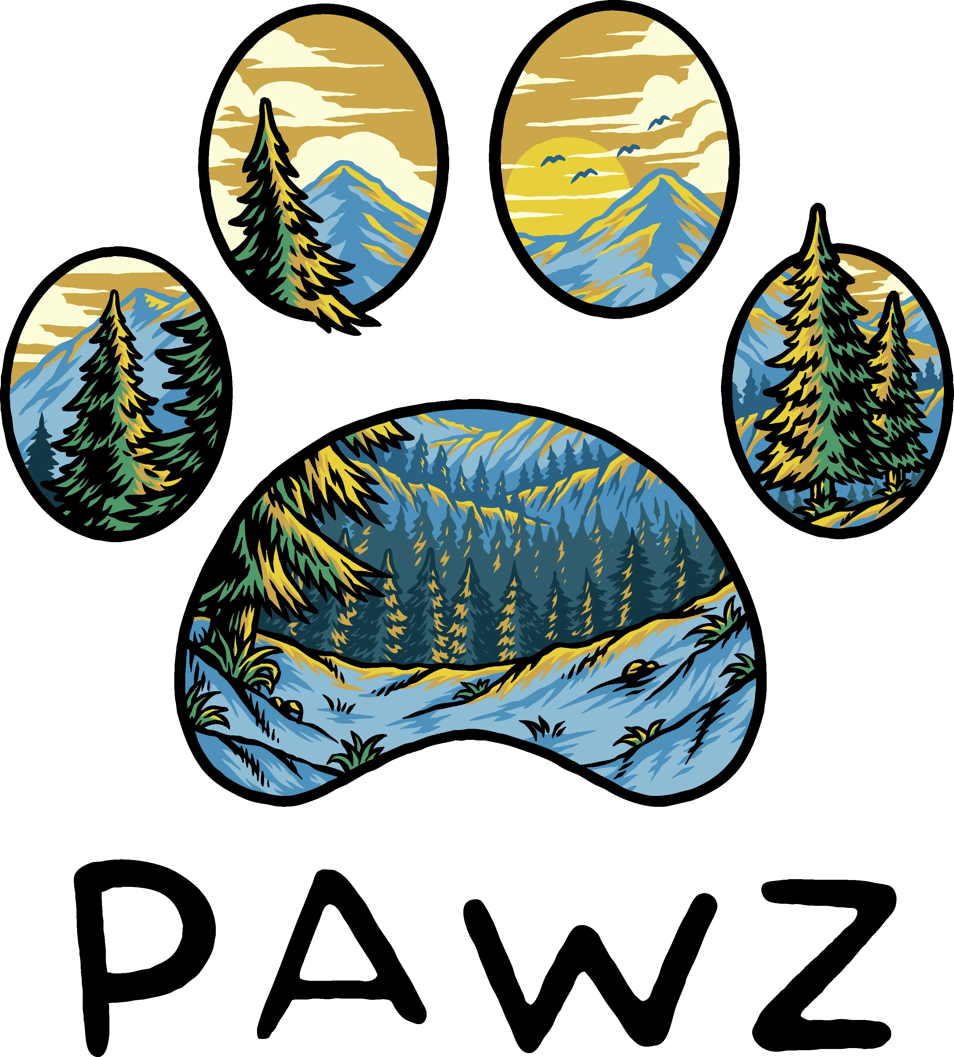 Mountain Sunset (Adult Hoodie) sold by PAWZ product image thumbnail 3