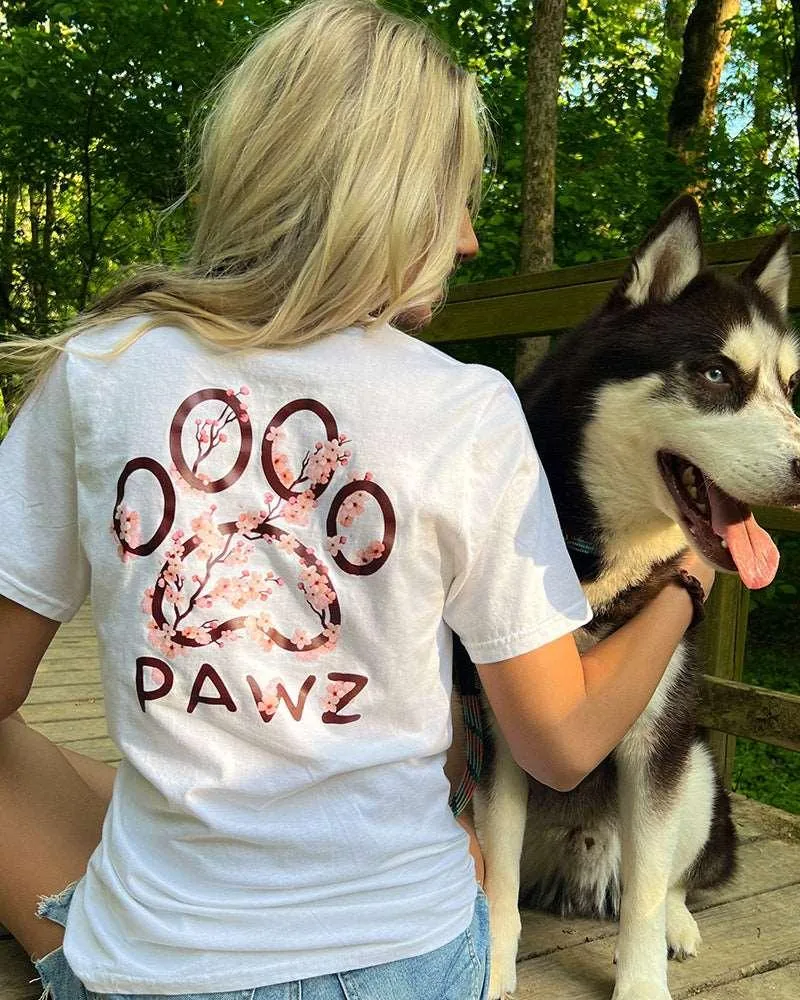 Cherry Blossom White Tee sold by PAWZ product image thumbnail 3