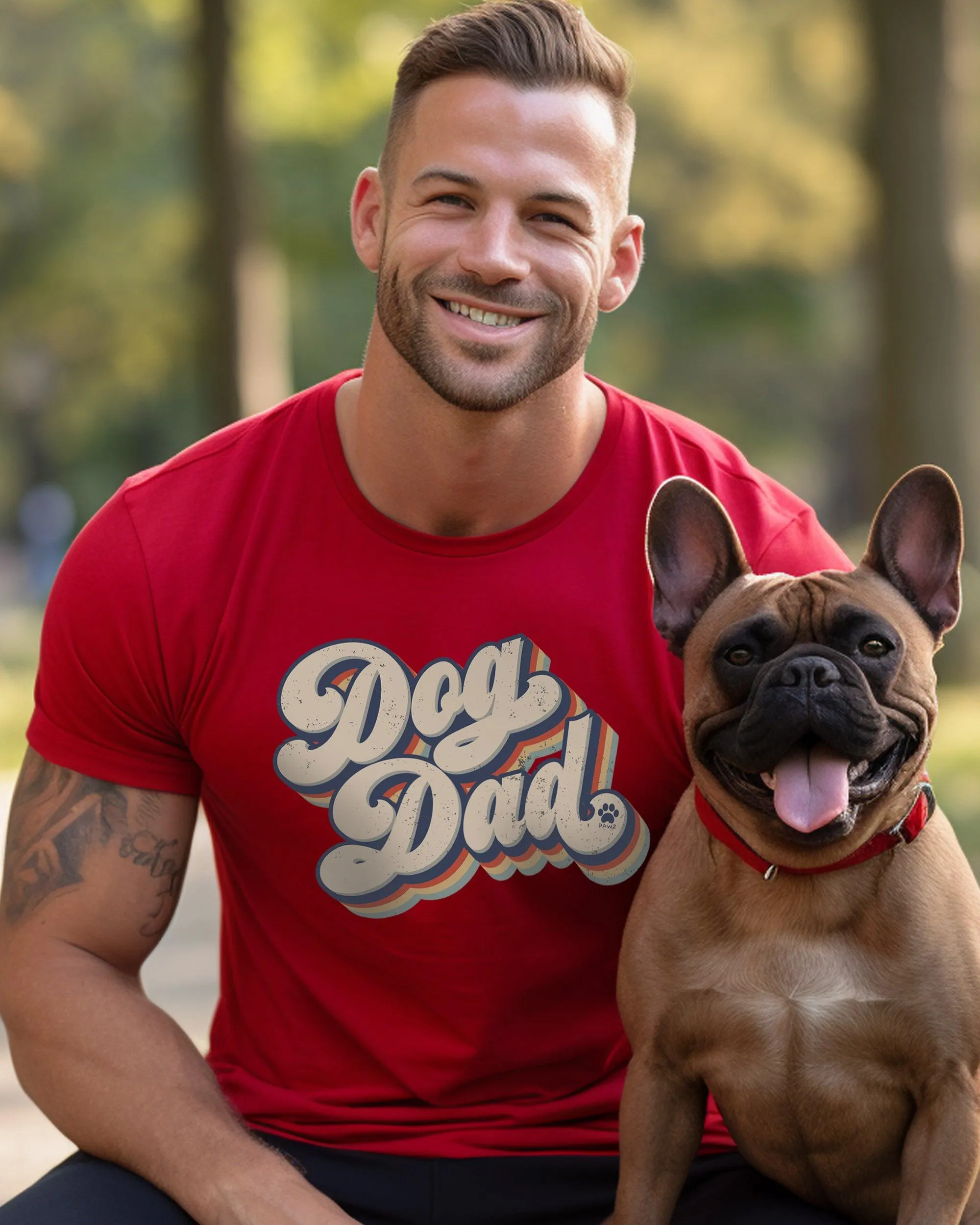 Dog Dad Retro Tee sold by PAWZ product image thumbnail 3
