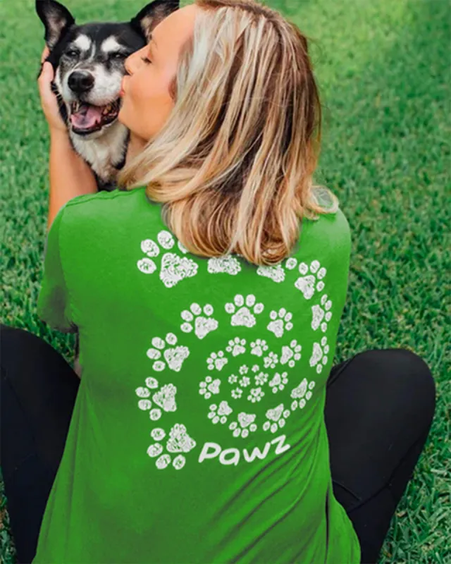 Open White Swirly Tee sold by PAWZ