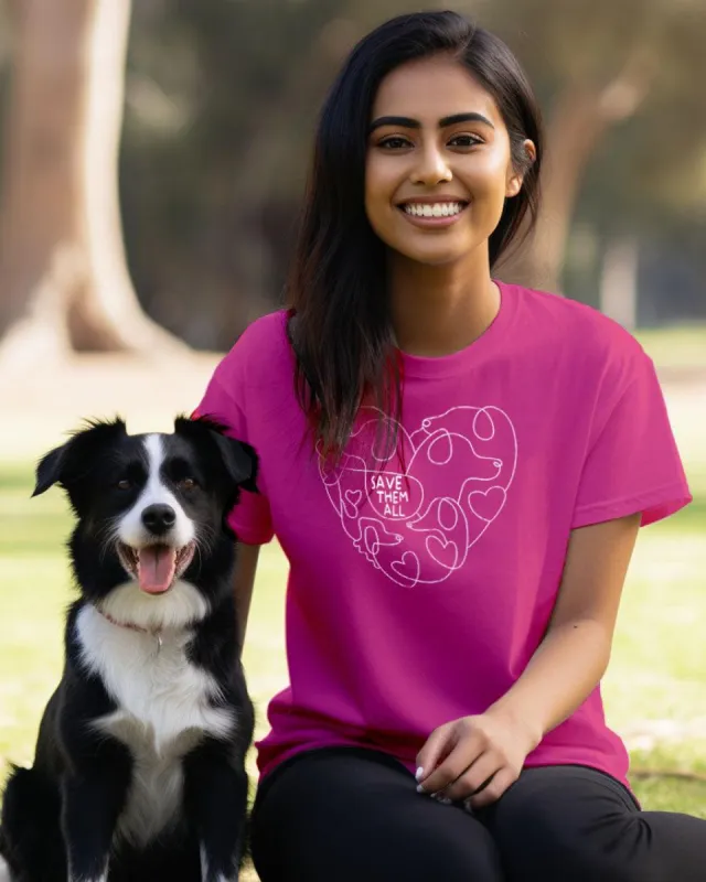 Pawz + Best Friends Animal Heart Outline Tee sold by PAWZ