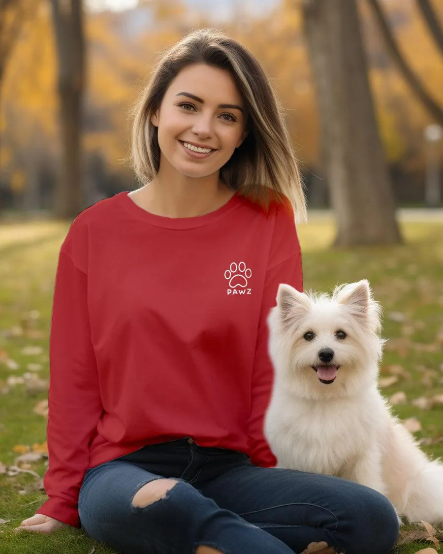 White Heart Dog Lover Long Sleeve T-Shirt sold by PAWZ product image thumbnail 2