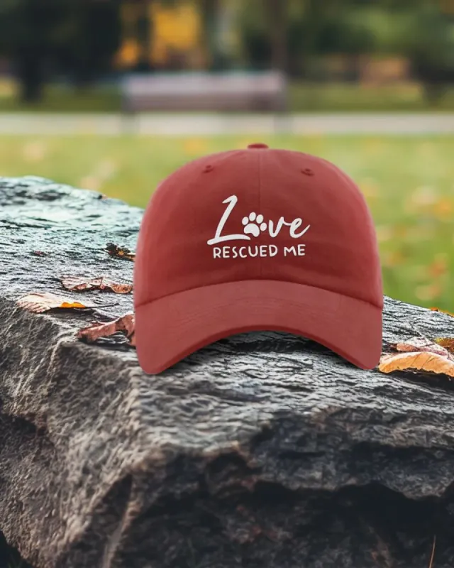 Love Rescued Me Dad Hats sold by PAWZ