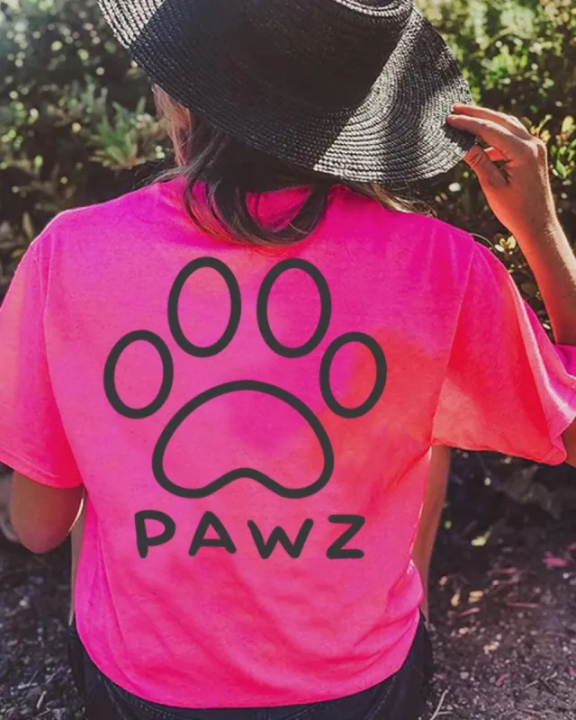 Black Classic Print Heliconia Tee sold by PAWZ