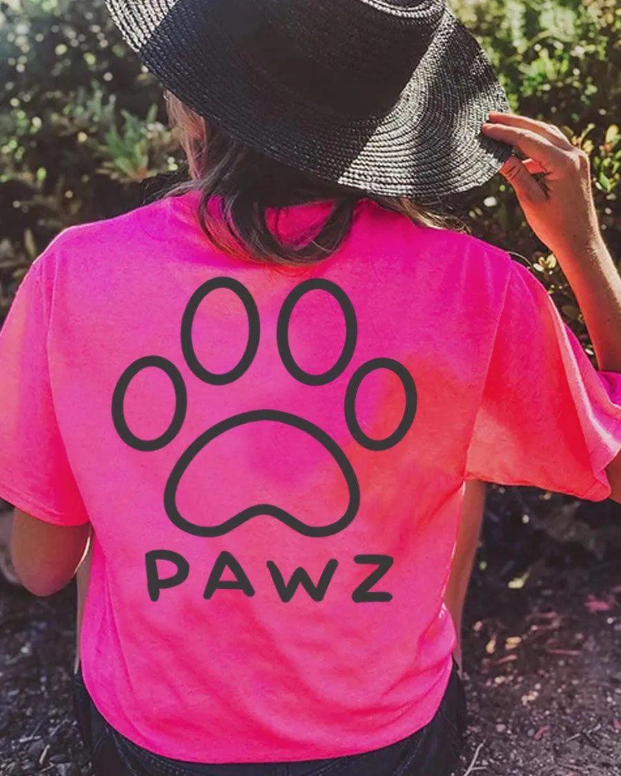 Black Classic Print Heliconia Tee sold by PAWZ