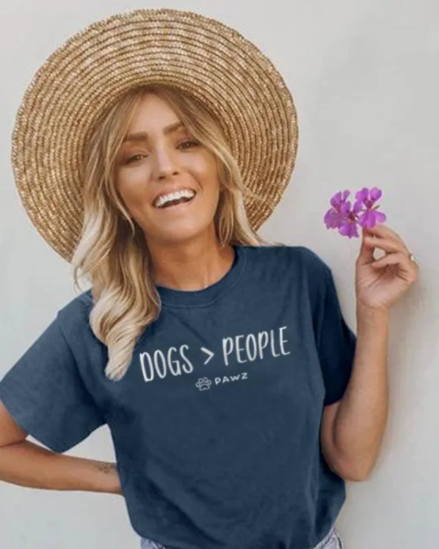 Dogs Over People Tee sold by PAWZ
