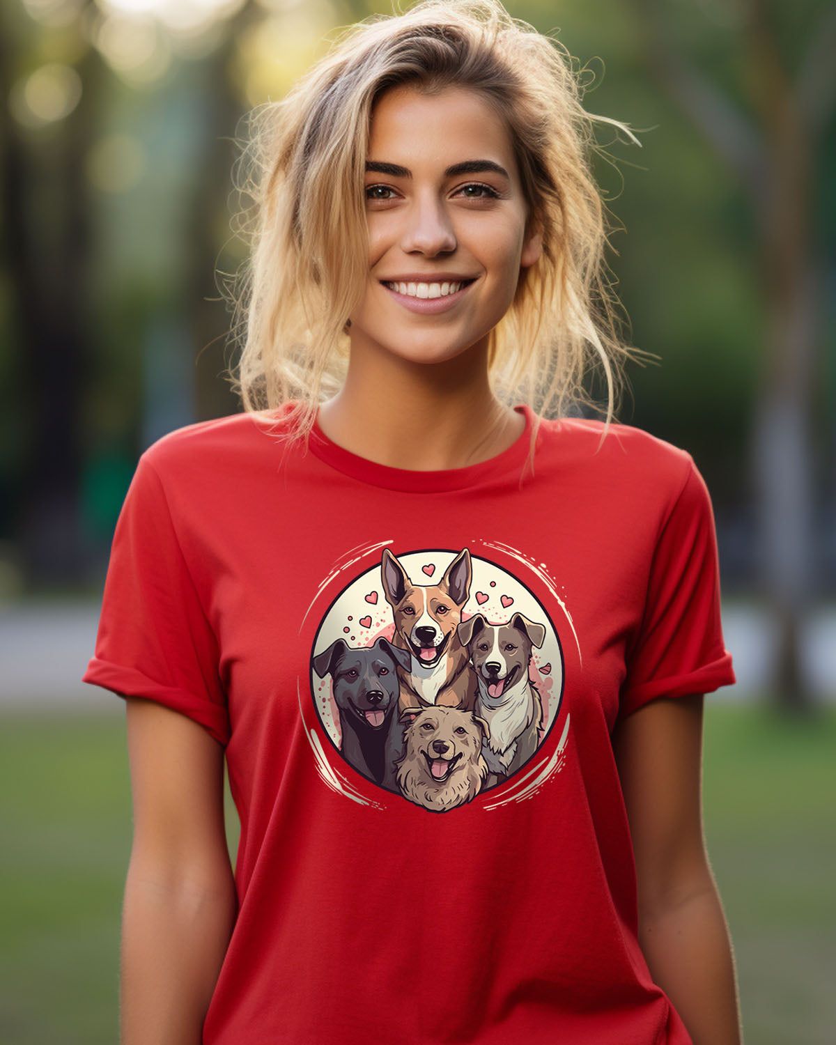 My Valentine Is All The Dogs v2 Red Tee sold by PAWZ