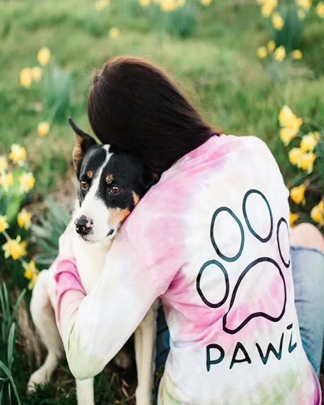 Black Print Desert Rose Tie Dye Long Sleeve sold by PAWZ