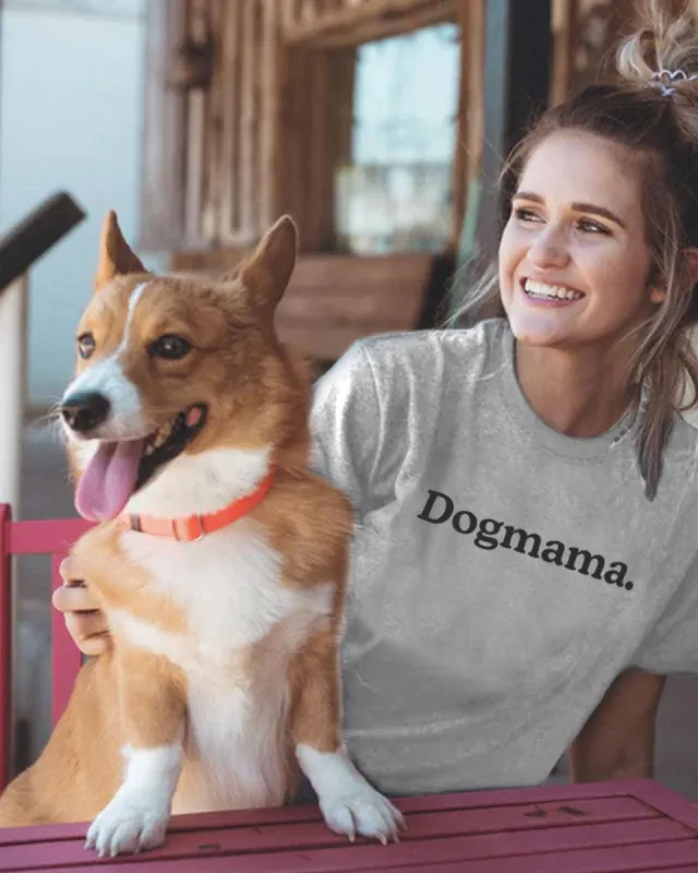 Dogmama. Grey Tee made by PAWZ