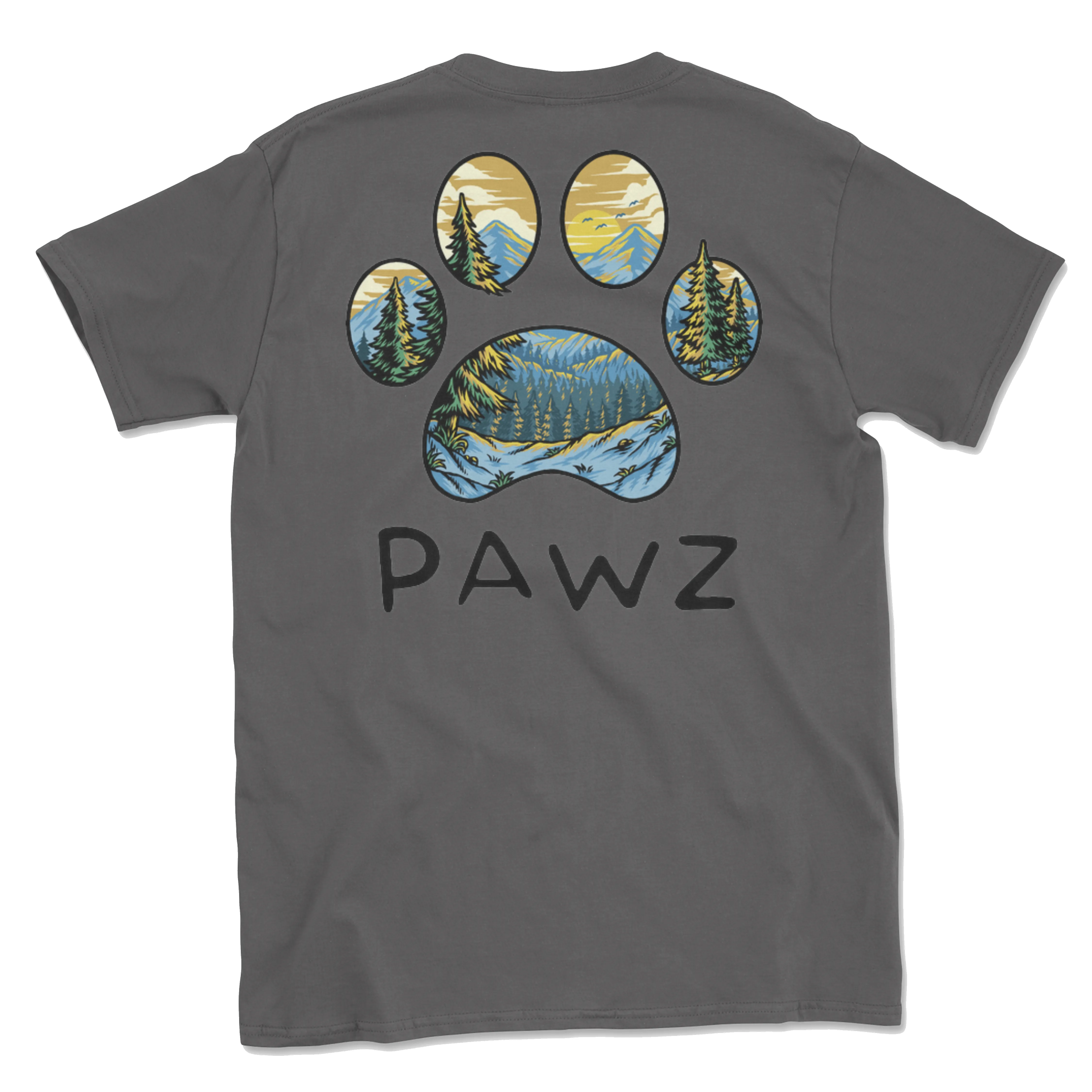 Mountain Sunset (Adult Short Sleeve T-Shirt) sold by PAWZ