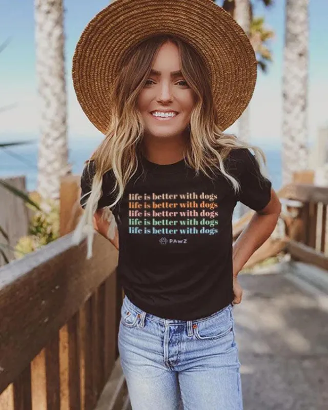 Life Is Better With Dogs Tee sold by PAWZ