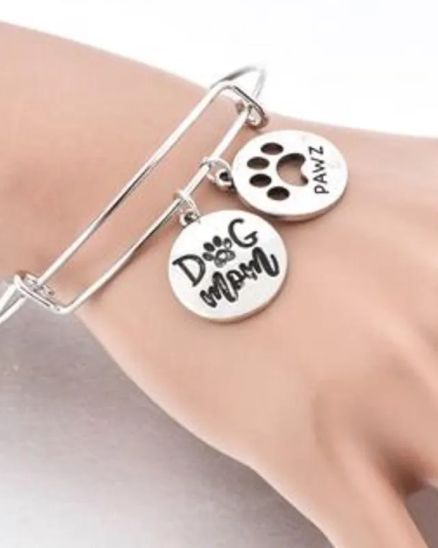 Dog Mom Bangle Bracelet sold by PAWZ
