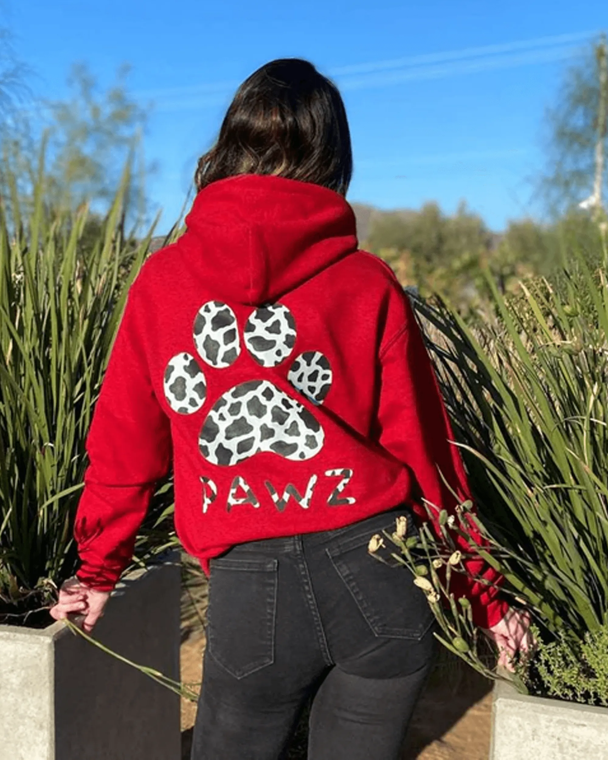 Cow Print Antique Cherry Hoodie sold by PAWZ