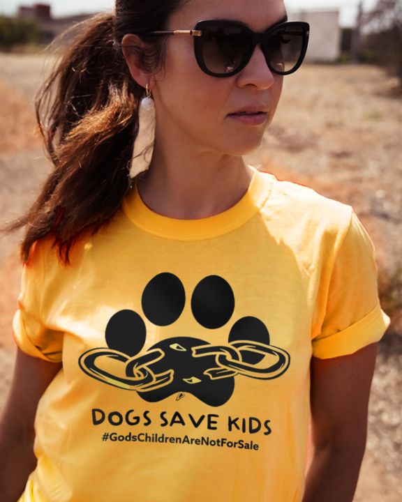 Dogs Save Kids Tee sold by PAWZ product image thumbnail 3
