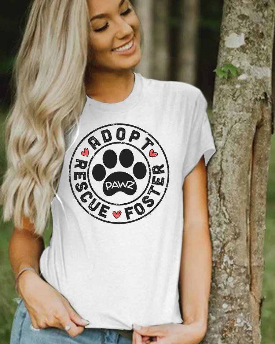 Adopt, Rescue, Foster Tee sold by PAWZ product image thumbnail 3
