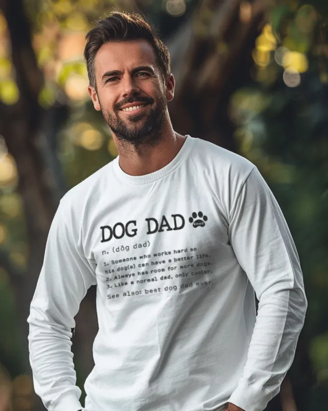 Dog Dad Definition Long Sleeve T-Shirt sold by PAWZ