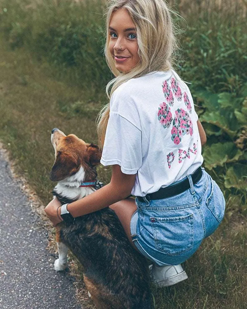 Bouquet White Tee sold by PAWZ product image thumbnail 2