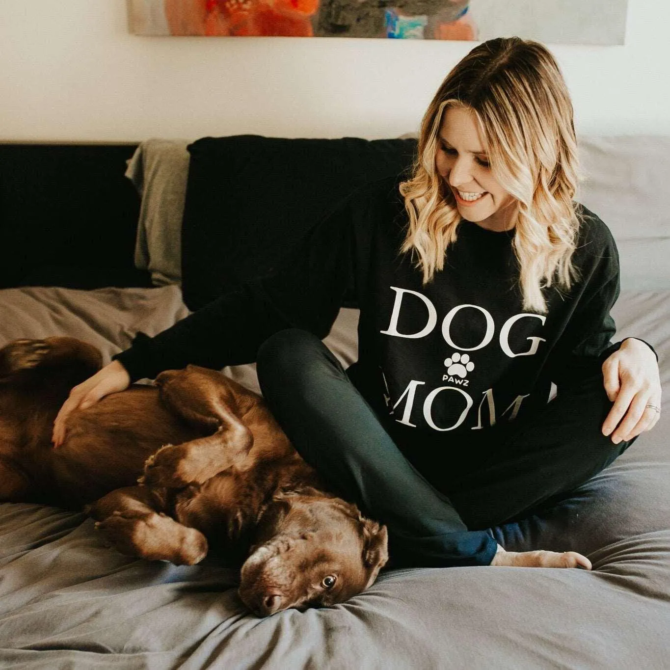 Dog Mom Black Long Sleeve sold by PAWZ product image thumbnail 4