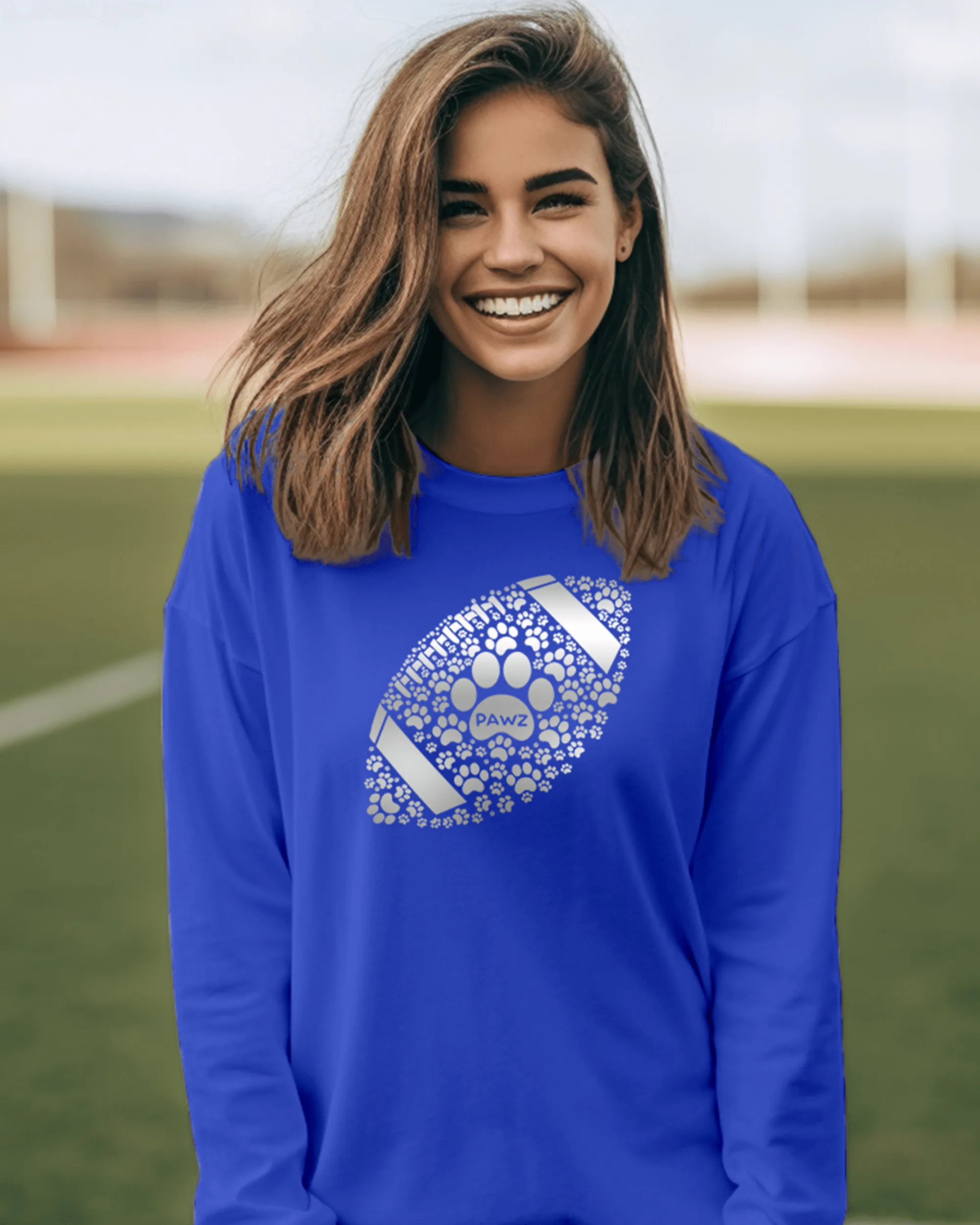 Pawz Football Team Long Sleeve - Grey sold by PAWZ