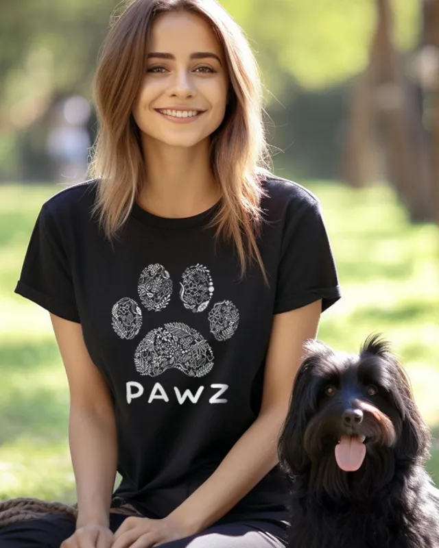 Pawz Leaves Outline Tee sold by PAWZ