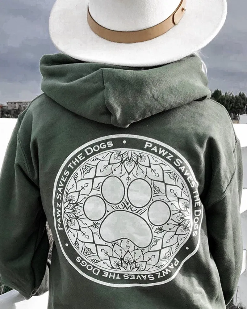 Lily Coin Print Olive Hoodie sold by PAWZ