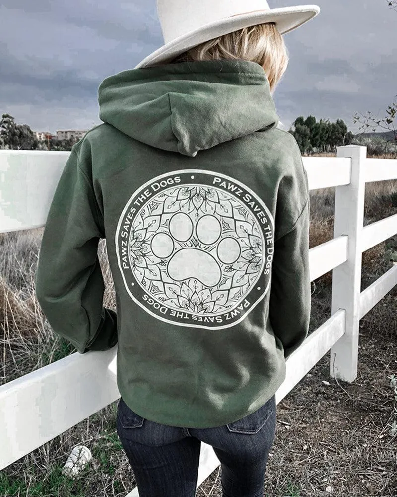 Lily Coin Print Olive Hoodie sold by PAWZ product image thumbnail 3