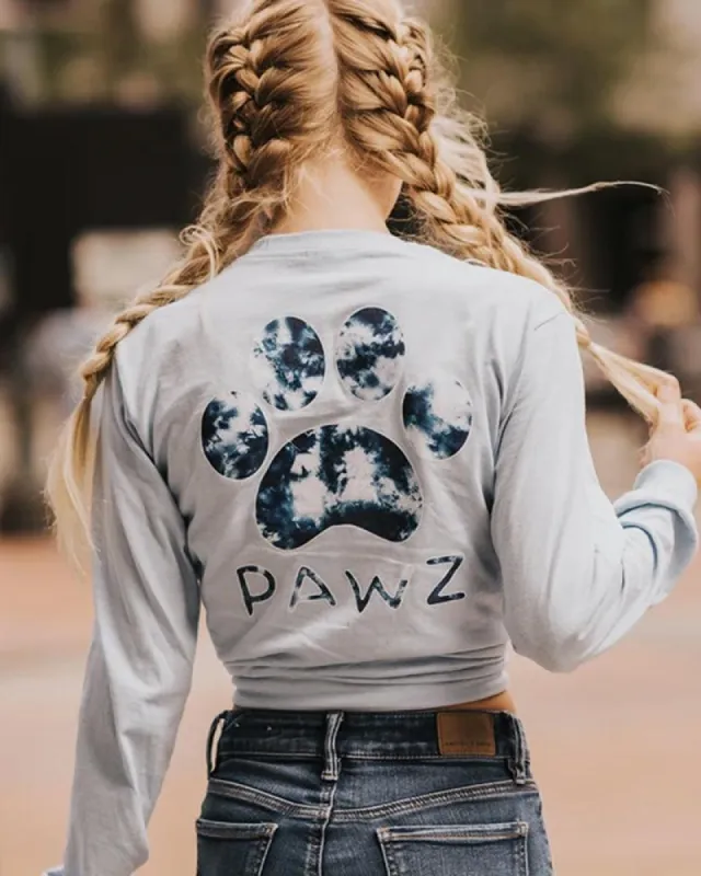 Tie Dye Print Sky Blue Long Sleeve sold by PAWZ