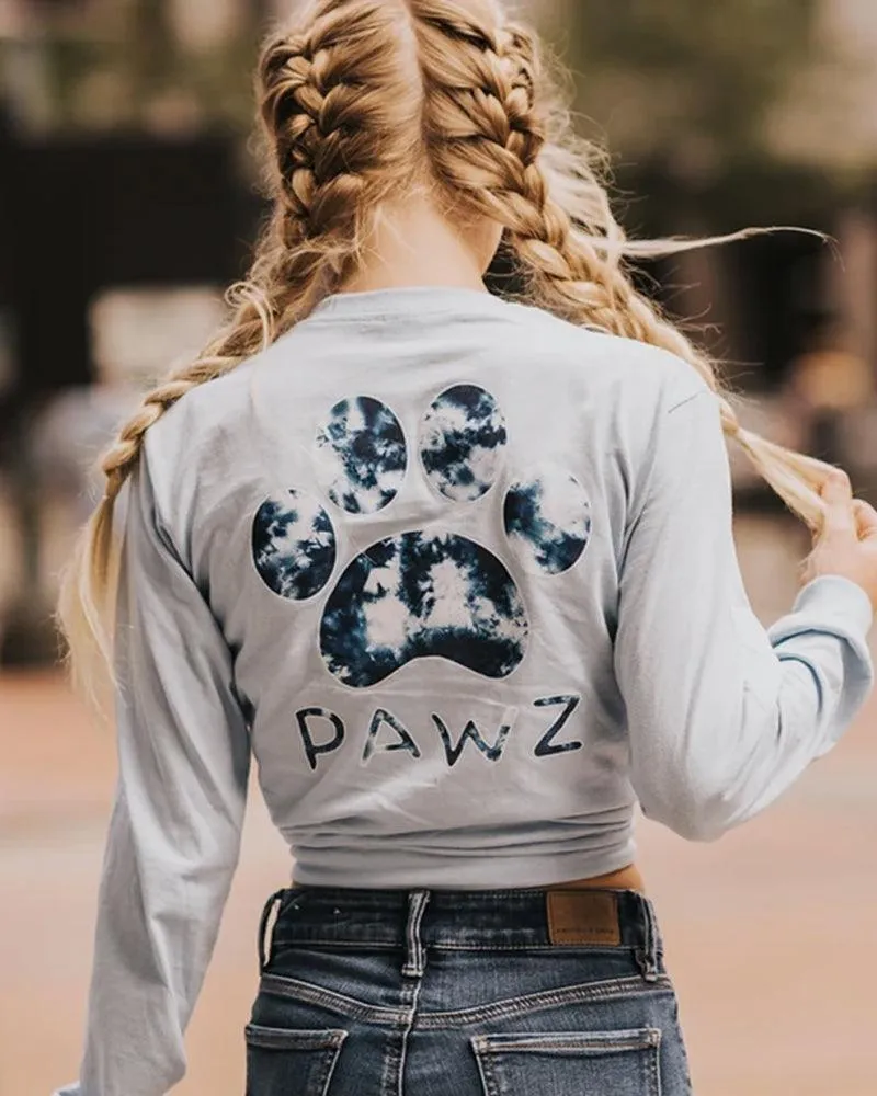 Tie Dye Print Sky Blue Long Sleeve sold by PAWZ