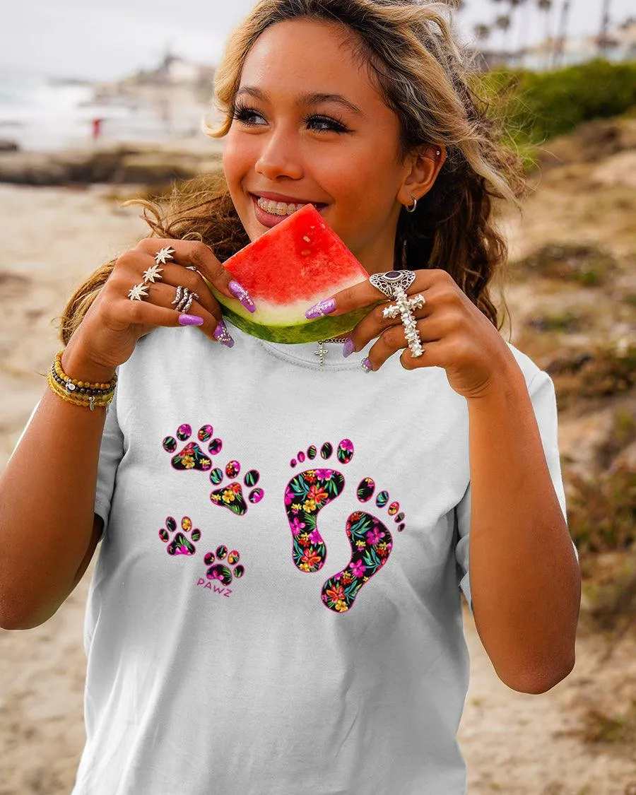 Paws And Foot Print Tee sold by PAWZ product image thumbnail 3