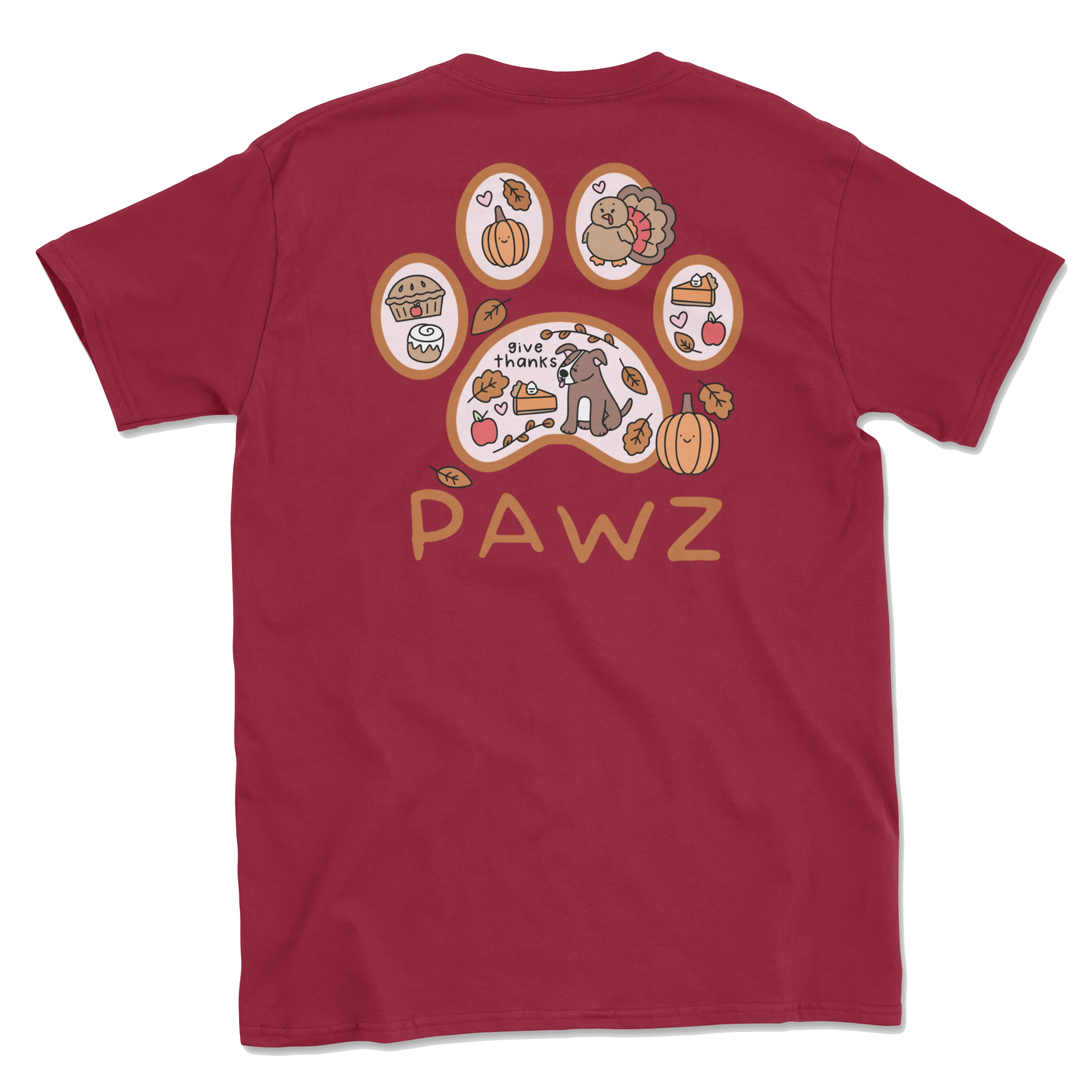 Give Thanks (Adult Short Sleeve T-Shirt) sold by PAWZ